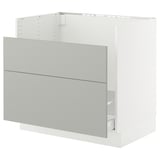 SEKTION / MAXIMERA Base cb f HAVSEN snk/recyc/2 fr, white/Havstorp light gray, 36x24x30 "