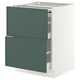 SEKTION / MAXIMERA Bc w pull-out work surface/2drw, white/Aspudden dark gray-green, 24x24x30 "
