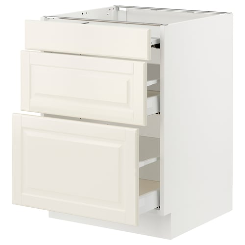 Ikea SEKTION off-white kitchen cabinet with drawers.