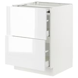 SEKTION / MAXIMERA Bc w pull-out work surface/2drw, white/Ringhult white, 24x24x30 "