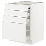 SEKTION / MAXIMERA Bc w pull-out work surface/3drw, white/Ringhult white, 24x24x30 "