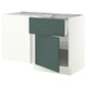 SEKTION / MAXIMERA Corner base cab w drawer and shelf, white/Aspudden dark gray-green, 50x24x30 "