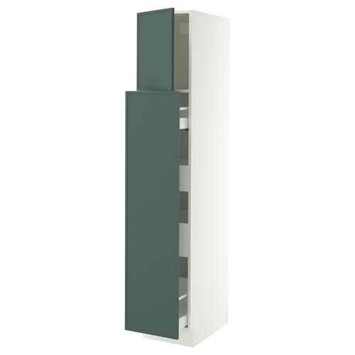 SEKTION / MAXIMERA Hc w p-o func 1dr/4drw, white/Aspudden dark gray-green, 15x24x80 "