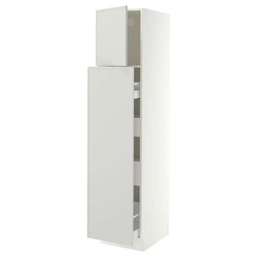 SEKTION / MAXIMERA Hc w p-o func 1dr/4drw, white/Aspudden light gray, 18x24x80 "