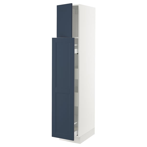 SEKTION / MAXIMERA Hc w p-o func 1dr/4drw, white Axstad/matte blue, 15x24x80 "