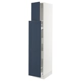 SEKTION / MAXIMERA Hc w p-o func 1dr/4drw, white Axstad/matte blue, 15x24x80 "