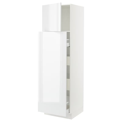 SEKTION / MAXIMERA Hc w p-o func 1dr/4drw, white/Ringhult white, 24x24x80 "