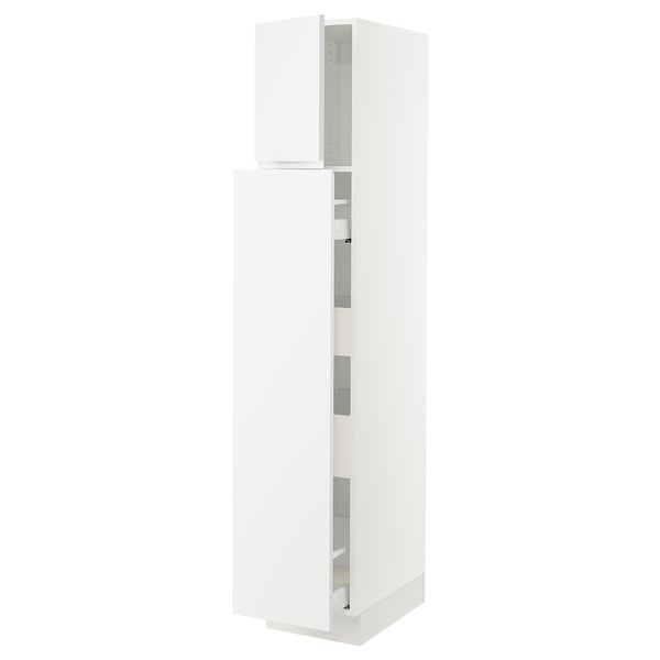 SEKTION / MAXIMERA Hc w p-o func 1dr/4drw, white/Voxtorp matt white, 15x24x80 "