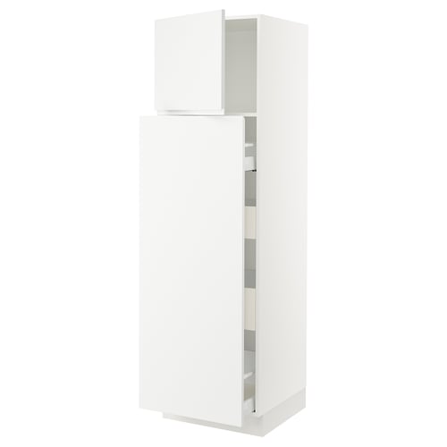 Modern ikea SEKTION kitchen cabinet, sleek with integrated handles and adjustable shelves.