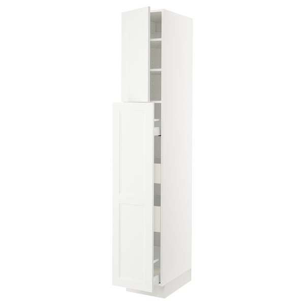 SEKTION / MAXIMERA Hc w p-o func 4drw/1dr/2shlv, white/Axstad matt white, 15x24x90 "