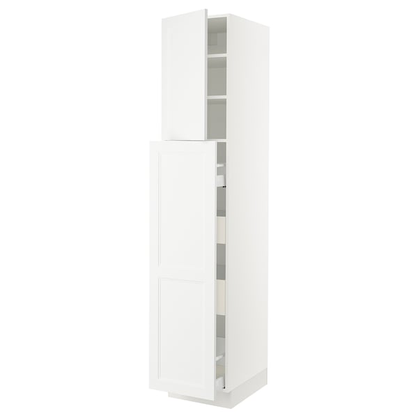 SEKTION / MAXIMERA Hc w p-o func 4drw/1dr/2shlv, white/Axstad matt white, 18x24x90 "