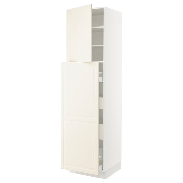 SEKTION / MAXIMERA Hc w p-o func 4drw/1dr/2shlv, white/Bodbyn off-white, 24x24x90 "
