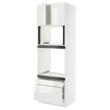 SEKTION / MAXIMERA Hi cab f oven/micro w 2 drwrs/2 drs, white/Ringhult white, 30x24x90 "