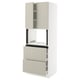 SEKTION / MAXIMERA Hi cb f micro w 2 drawers/2 doors, white/Stensund beige, 30x24x80 "