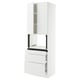 SEKTION / MAXIMERA Hi cb f micro w 3 drawers/2 doors, white/Voxtorp matt white, 30x24x90 "