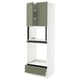 SEKTION / MAXIMERA Hi cb f oven/micro w drawer/2 doors, white/Axstad gray-green, 30x24x90 "