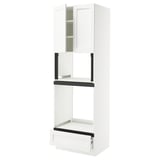 SEKTION / MAXIMERA Hi cb f oven/micro w drawer/2 doors, white Enköping/white wood effect, 30x24x90 "