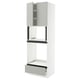 SEKTION / MAXIMERA Hi cb f oven/micro w drawer/2 doors, white/Havstorp light gray, 30x24x90 "