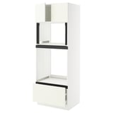 SEKTION / MAXIMERA Hi cb f oven/micro w drawer/2 doors, white/Vallstena white, 30x24x80 "