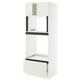 SEKTION / MAXIMERA Hi cb f oven/micro w drawer/2 doors, white/Veddinge white, 30x24x80 "