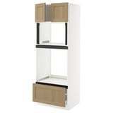SEKTION / MAXIMERA Hi cb f oven/micro w drawer/2 doors, white/Vedhamn oak, 30x24x80 "