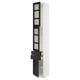 SEKTION / MAXIMERA Hi cb w 2 glass drs/2 drwrs/1 dr, white/Lerhyttan black stained, 15x15x90 "