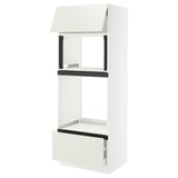 SEKTION / MAXIMERA High cab f micro/oven+drawer/door, white/Veddinge white, 30x24x80 "