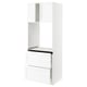 SEKTION / MAXIMERA High cab f oven+2 drawers/2 doors, white Enköping/white wood effect, 30x24x80 "