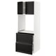 SEKTION / MAXIMERA High cab f oven+2 drawers/2 doors, white/Lerhyttan black stained, 30x24x80 "