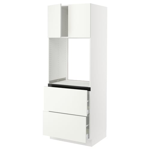 White SEKTION kitchen unit - modern design with drawers and cabinets.