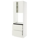 SEKTION / MAXIMERA High cab f oven+2 drawers/2 doors, white/Veddinge white, 30x24x90 "