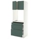 SEKTION / MAXIMERA High cab f oven w 3 drawers/2 doors, white/Aspudden dark gray-green, 30x24x80 "