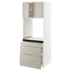 SEKTION / MAXIMERA High cab f oven w 3 drawers/2 doors, white/Stensund beige, 30x24x80 "