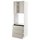 SEKTION / MAXIMERA High cab f oven w 3 drawers/2 doors, white/Stensund beige, 30x24x90 "