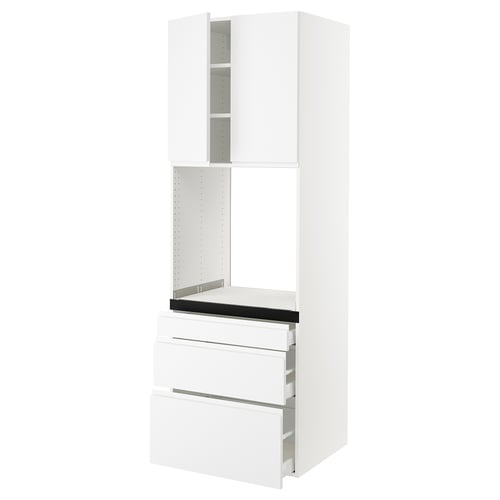 White modern kitchen unit: SEKTION with two drawers, one shelf, and doors.