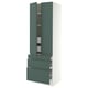 SEKTION / MAXIMERA High cab w 2 drs/3 fronts/5 drawers, white/Aspudden dark gray-green, 30x24x90 "