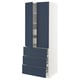 SEKTION / MAXIMERA High cab w 2 drs/3 fronts/5 drawers, white Axstad/matte blue, 30x24x80 "