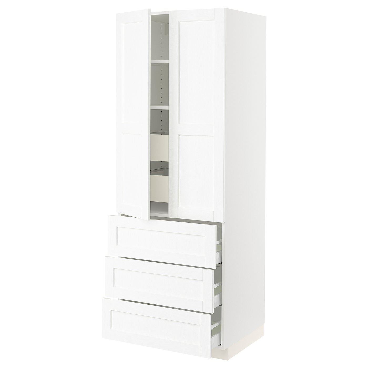 SEKTION / MAXIMERA high cab w 2 drs/3 fronts/5 drawers, white