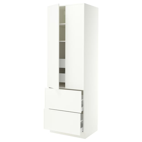 SEKTION / MAXIMERA High cab w 2drs/2 fronts/4 drawers, white/Aspudden matt white, 30x24x90 "