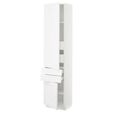 SEKTION / MAXIMERA High cab w 2drs/2 fronts/4 drawers, white/Axstad matt white, 18x15x80 "