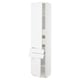 SEKTION / MAXIMERA High cab w 2drs/2 fronts/4 drawers, white/Axstad matt white, 18x15x80 "