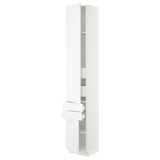 SEKTION / MAXIMERA High cab w 2drs/2 fronts/4 drawers, white/Axstad matt white, 15x15x90 "