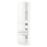 SEKTION / MAXIMERA High cab w 2drs/2 fronts/4 drawers, white/Ringhult white, 24x15x90 "