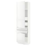 SEKTION / MAXIMERA High cab w 2drs/2 fronts/4 drawers, white/Ringhult white, 24x15x80 "