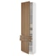 SEKTION / MAXIMERA High cab w 2drs/2 fronts/4 drawers, white/Tistorp brown walnut effect, 24x15x90 "