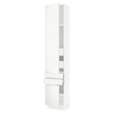 SEKTION / MAXIMERA High cab w 2drs/2 fronts/4 drawers, white/Voxtorp matt white, 18x15x90 "