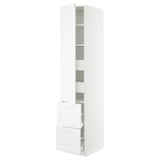 SEKTION / MAXIMERA High cab w door/2 fronts/4 drawers, white/Axstad matt white, 18x24x90 "
