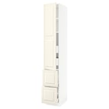SEKTION / MAXIMERA High cab w door/2 fronts/4 drawers, white/Bodbyn off-white, 15x24x90 "