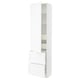 SEKTION / MAXIMERA High cab w door/2 fronts/4 drawers, white Enköping/white wood effect, 24x15x90 "