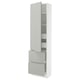 SEKTION / MAXIMERA High cab w door/2 fronts/4 drawers, white/Havstorp light gray, 24x15x90 "